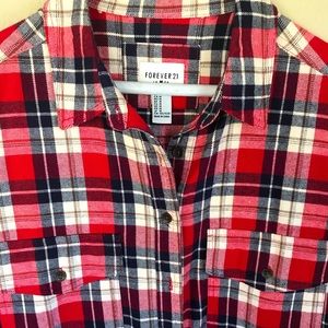 Perfect plaid shirt dress!